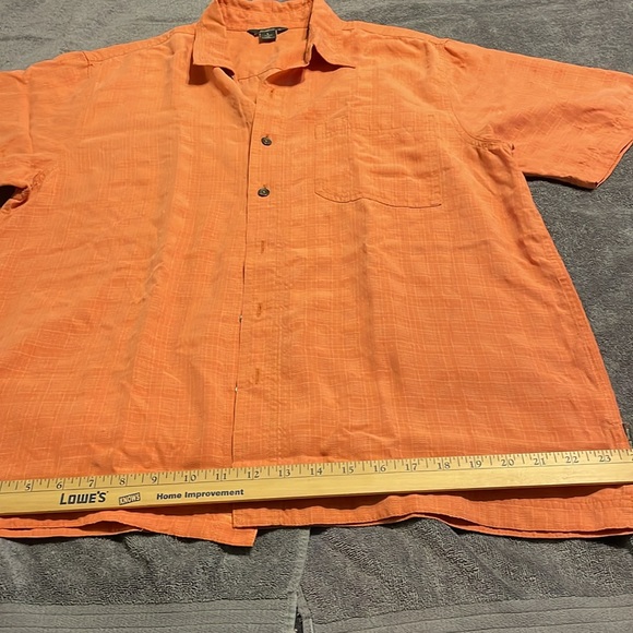 Royal Robbins Men’s Pumpkin Orange Plaid Button up Shirt Relaxed Fit Size Large - Picture 9 of 10
